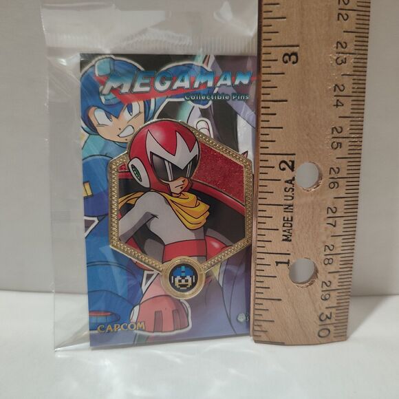 Mega Man Classic Rockman And Proto Man Golden Series Enamel Pins Official Set - Picture 4 of 4